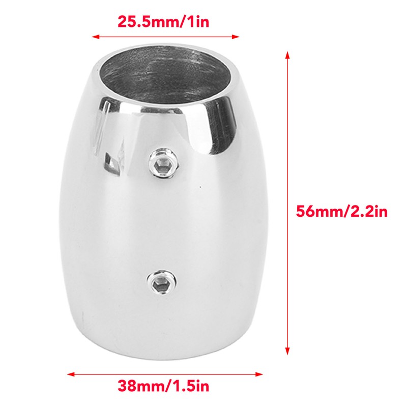 Flagpole Base Stainless Steel Cylindrical Thickened Mirror Polishing Boat Flag