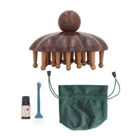 Wood Massage Comb Sandalwood Scraping Scalp Massage Comb Massager Tool for Head Neck Shoulder