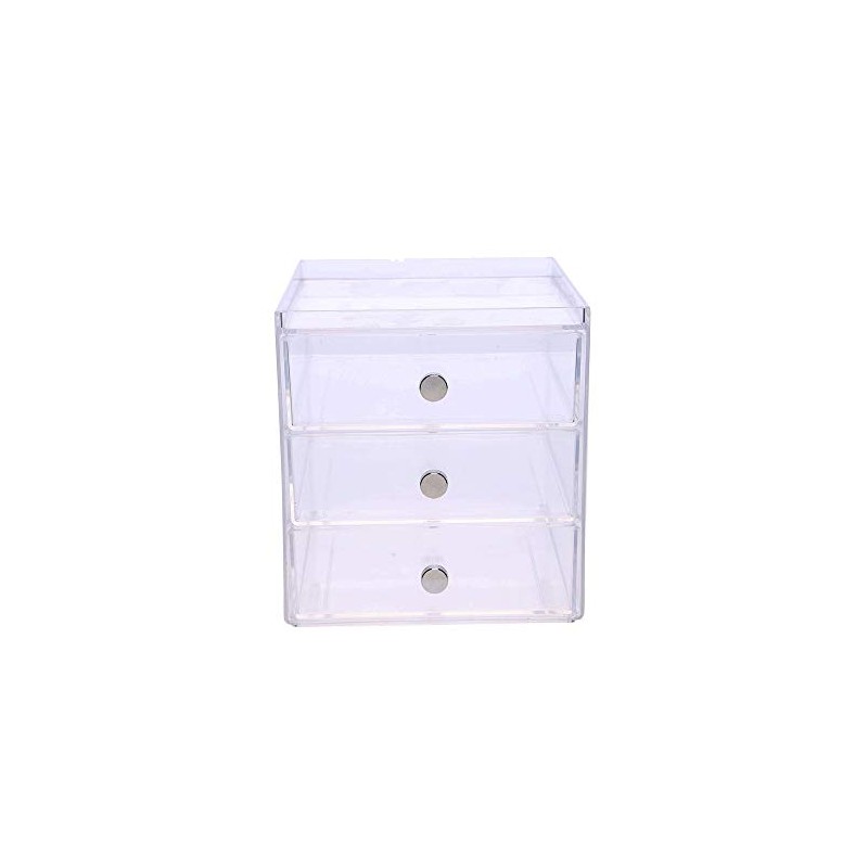 InterDesign Clarity Stacking 3 Drawer, Clear