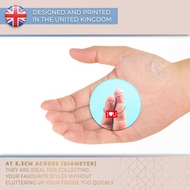 Destination Vinyl ltd Magnet for Refrigerator, Fridge - Cute I Love You Fingers Valentines Day for Office, Cabinet and Whiteboard, Magnetic Stickers, 16193