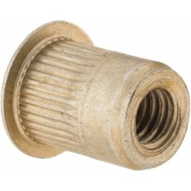 Made in USA 25 Pack Knurled Body Open End 5/16-18 Threaded Inserts, Steel with Zinc Finish