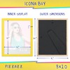 Icona Bay 8x10 (20x25 cm) Picture Frame, Yellow Colored Solid