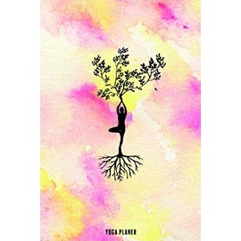 Yoga Planer - Lebensbaum: Yoga Kalender zum eintragen und ausfüllen - Yoga Tagebuch - Yoga Tracker - Notizbuch - ca. A5 - Planner mit glänzendem Softcover