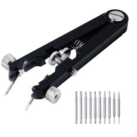 TEXNEWS Watch Spring Bar Plier Tool Set with Durable 10 Tips Pins, 6825 Spring Bar Tweezer Tool for Watch Wrist Bands Strap Removal Repair Fix Kit