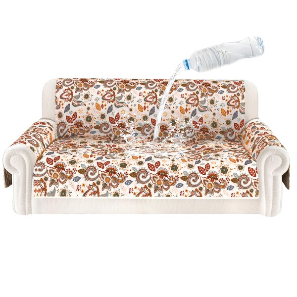 ALIECOM 100% Waterproof Couch Cover for 3 Cushion Couch Sofa