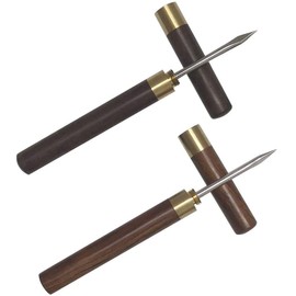 Hovico 2Pcs 6.2 Inch Ice Picks with Cover for Kitchen, Bars, Bartender,Picnics, Camping, And Restaurant, Stainless Steel Ice Pick Tool for Separate The Ice Cube (Rosewood)