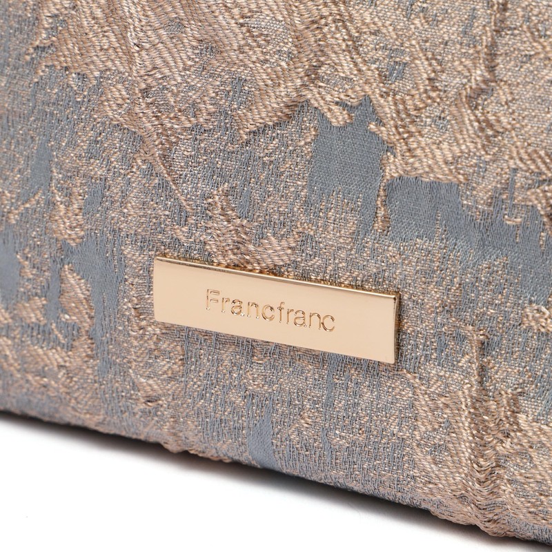 Francfranc Gold Machiere Pouch Cosmetic Pouch Makeup Case, gold, L