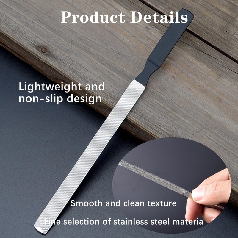 2 PCS Toe Nail Files for Thick Nails Robust Stainless