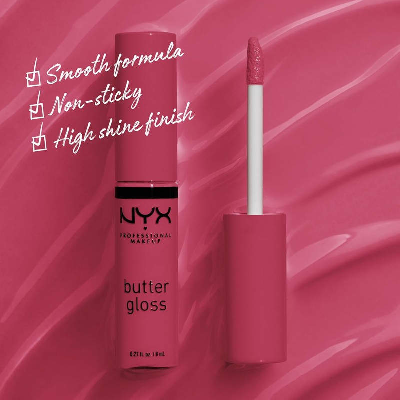 NYX PROFESSIONAL MAKEUP Butter Gloss - Brillo de labios antiadherente,