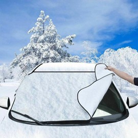 Car Windscreen Cover GENERISE Reversible All Seasons Car Screen Cover Winter & Summer - Protects Windshield from Frost, Snow, Ice & UV Rays (146x120cm)
