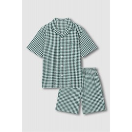JAJU [JAJU] Men's Seersucker 5-part Pajama Set_Light Green