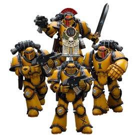 JOYTOY Warhammer 40,000 1/18 Action Figure Imperial Fists, Imperial Fists Legion MkIII Tactical Four Person Team Model Birthday Gifts