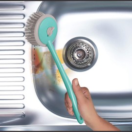 Spotzero By Milton Kitchen Cleaning Handy Sink Brush (Aqua Green)