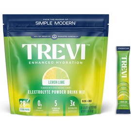 TREVI™ Sugar Free Electrolytes - Drink Mix Hydration Powder Packets - 28 Count - Lemon Lime
