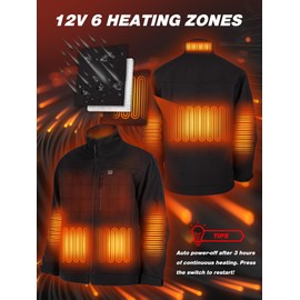 HOTHUGZ Heated Jackets for Men with 12V/20000mAh Battery Pack, Men's Waterproof Work Jacket, Outdoor Electric Heated Coat