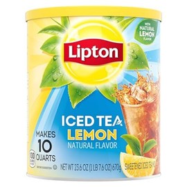 Lipton Lemon Iced Tea Mix 10 Quarts Refreshing Sweetened Powdered Drink