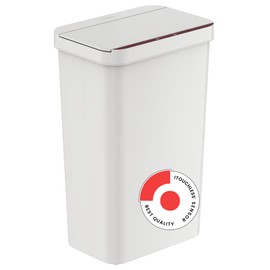 iTouchless Prime 13.2 Gallon Sensor Trash Can, Durable Dent-Proof Construction, Slim and Space-Saving Automatic Bin Great for Kitchen, Home, Office, Business, Garage, White Color Plastic