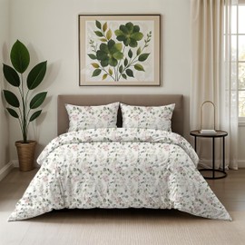 VEL VET HOME VelvetHome Bed Linen 135 x 200 cm Cotton Oeko-Tex Made in EU 2-Piece Bedding Sets with Zip 1 x Duvet Cover 135 x 200 cm + 1 x Pillowcase 80 x 80 cm Pattern VH01