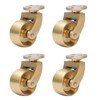 4 Pack Brass Swivel Caster Wheels-Loading 440lbs, 360 Degrees Universal
