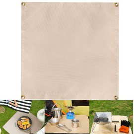 Liroyal Bonfire Sheet, 11.8 x 11.8 inches (30 x 30 cm), Sputter Sheet, Fireproof, Heat Resistant, Flame-Proof, Welding, Fiberglass, Lawn Protection, Barbecue Supplies, Suitable for Camping, BBQs,