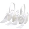 2Pcs Flower Girl Basket for Wedding, Wedding Basket with Satin