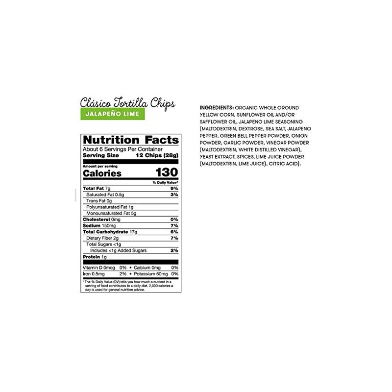 Late July Jalapeno Lime Tortilla chips, 16 oz.