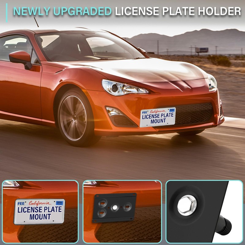 No Drill Front License Plate Mount Compatible with Subaru Outback