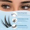 TNFVLONEINS Manga Lash Clusters Wispy Cluster Eyelash Extensions Natural Eyelash