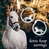 ONEFINITY Horse Hoop Earrings 925 Sterling Silver Origami Horse Jewelry