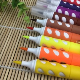 Escolares Plumones Marcadores Plumones Punta Pincel Punta Fina 24 Colores