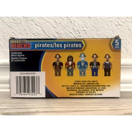 MAKE-IT BLOCKS MAKE IT BLOCKS Choose Your Figure 5 Pack BLOCK ACTION FIGURE TOYS (BRAND NEW) - Pirates