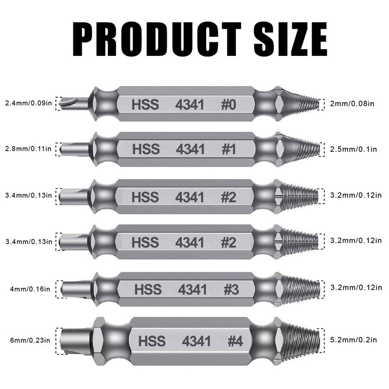 CRLLDPM Screw Extractor Set, Screw Extractor with Magnetic Bit Holder,