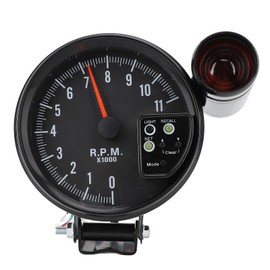 Headerbs Car Pointer Tachometer 12V 5" LED Switch Light 7 Color Display 11RPM for 4 6 8 Cylinder Engines