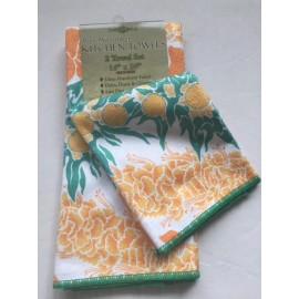 Kauhale Living Microfiber Kitchen Towels Dish Cloth (Towel set of 2) Hawaiian Hawaii Lei - 16 in x 24 in