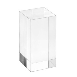 Acrylic Block 40 x 40 x 80 mm Transparent, All-Round Shiny Polished Side Edges/Acrylic/Acrylic Glass/Solid/Decoration Zeigis®