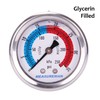 MEASUREMAN 2" Dial Size, Liquid Filled Pool Filter Pressure Gauge,