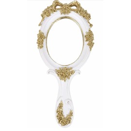 Espejo Vintage De Mano Maquillaje Vanidad Decorativo Estilo Frances Espejo de Cerámica