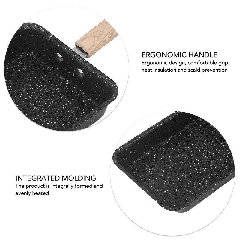 Frying Pan Iron Non Stick Coating Square Thick Multifunction Japanese