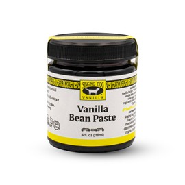 Singing Dog Vanilla: Gluten-Free Vanilla Bean Paste - 4 Fluid Ounce Jar, All-Natural, Non-GMO, Corn-Free, Kosher, Vegan, Packaged in Allergen-Free, USA Facilities, Sustainably-Sourced Vanilla Beans