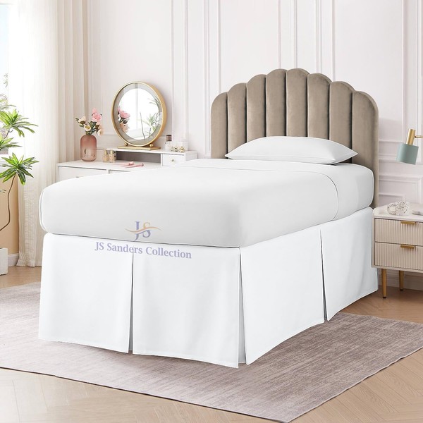 JS Sanders Collection Pleated Dorm Size Bed Skirt - 100%