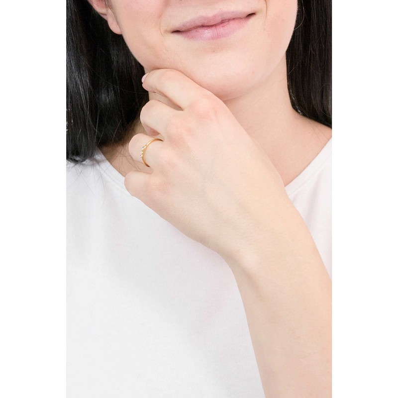 P D PAOLA 925 Sterling Zilveren Goudkleurige Atelier Midnight Ring