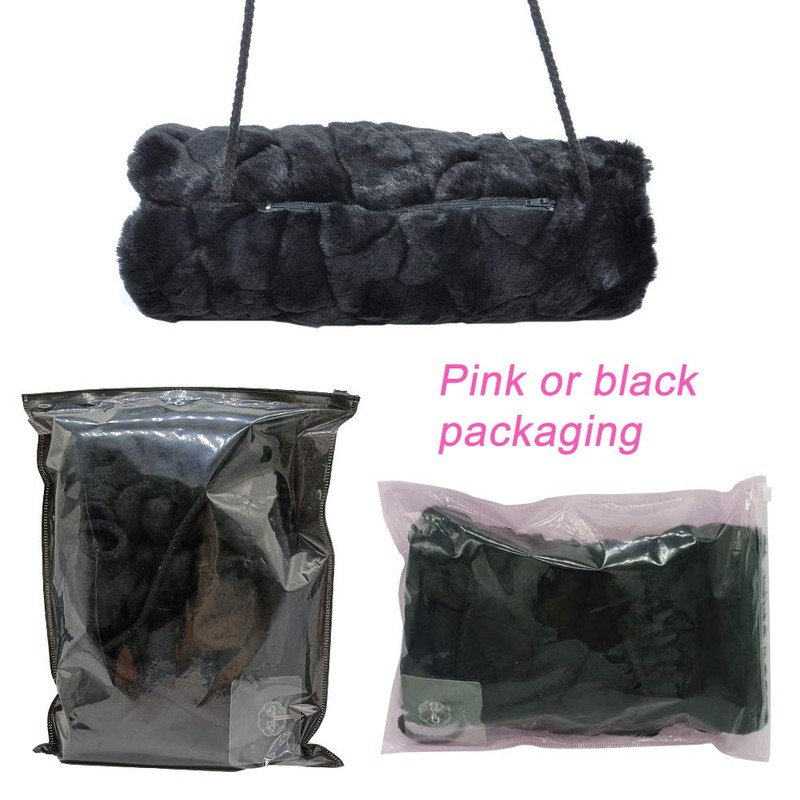 SwirlColor Hand muff, faux fur hand muff made of belt