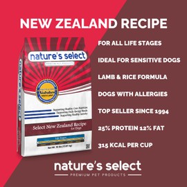 Nature's Select New Zealand Recipe - Lamb Adult Dry Dog Food (30 LBs)