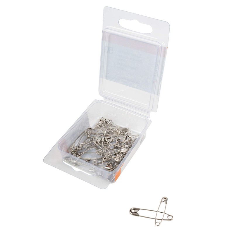 SINGER 00226 Assorted Safety Pins, Multisize, Nickel Plated, 50-Count