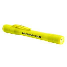 PELI MityLite 1975Z0 LED Pen Torch, Premium Torch, ATEX Certified for Zone 0, High Quality for Industry, Craftsmen, Fire Brigade, IPX4 Waterproof, 117 Lumens, Yellow