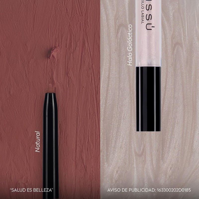 Kit Brillo Labial con Glitter y Delineador Retráctil (8 pzas)