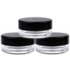 (100 Pieces Jars + Lid) Beauticom 3G/3ML Round Clear Jars