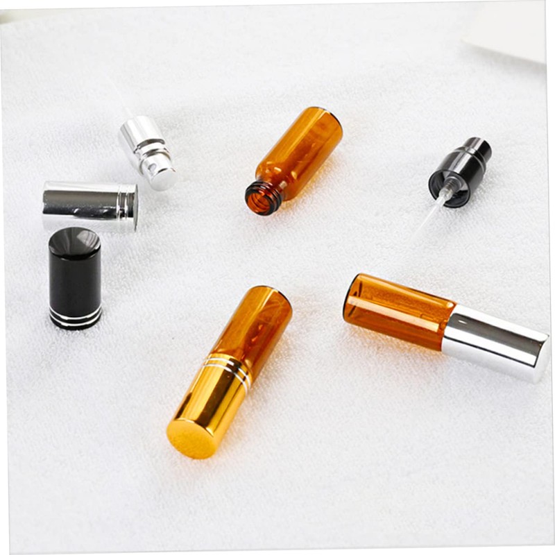 WOONEKY 6 Pack 5ml Travel Bottles Pump Refillable Essential Oil