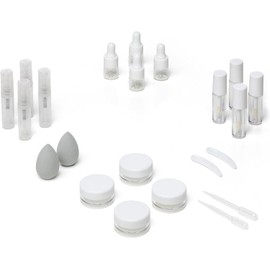 Mini contenedores de maquillaje, artículos de cambiador de tamaño de viaje, contenedores de maquillaje depositantes, contenedores de cosméticos vacíos, frascos de muestra, mini botellas de