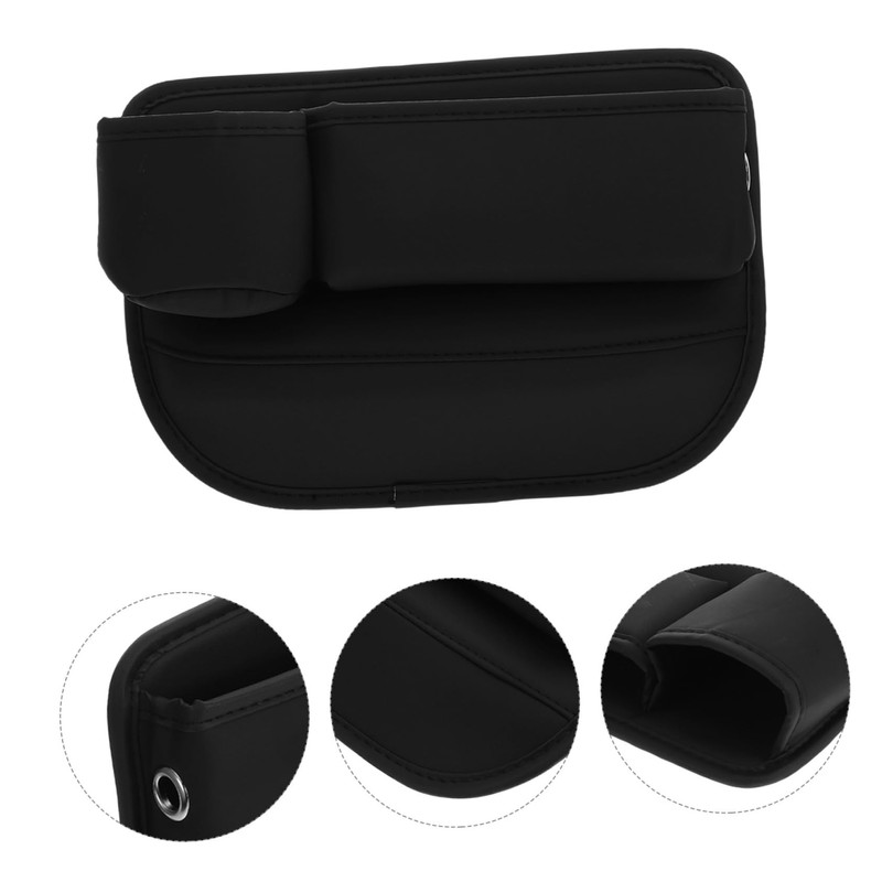 Ciieeo 2pcs Car Gap Filler Organizer Durable PU Pocket Cup